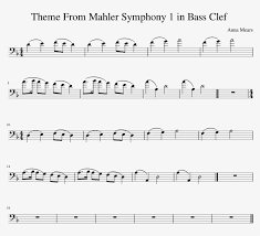 Beetlejuice theme (cartoon) — tv themes songs. Theme From Mahler Symphony 1 In Bass Clef Sheet Music Sheet Music Png Image Transparent Png Free Download On Seekpng
