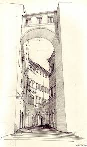 Volterra Architecture Drawing Architecture Sketch Architectural Sketch