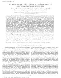 Pdf Testing For Phylogenetic Signal In Comparative Data Behavioral Traits Are More Labile