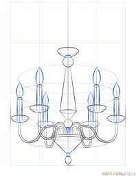At the center, outline two circles and an oval, one below another. How To Draw A Chandelier Step By Step Drawing Tutorials Drawing Tutorial Step By Step Drawing Diy Art Painting