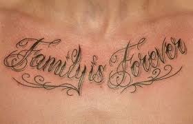 English Round Hand Tattoo Quotes On Collarbone For Family Family Is Forever Tattoo Quotes Dovme Fikirleri Dovme Fikirler
