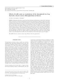 Malaysia income tax relief ya 2019 explained. Pdf Effects Of Traffic Noise On Vocalisations Of The Rhacophorid Tree Frog Kurixalus Chaseni Anura Rhacophoridae In Borneo