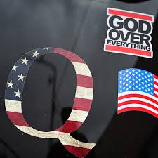 It doesn't say anything, or have anything written on it. Qanon Is Still Spreading On Facebook Despite A Ban The New York Times