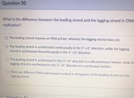 Compare Dna Replication On The Leading And Lagging Strands, | Quizlet