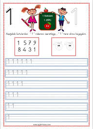 1 Rakaminin Ogretimi Cigdem Ogretmen Alfabe Calisma Sayfalari Kitap Yazma Okuma