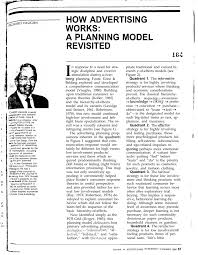 The fcb grid was developed by richard vaughn. How Advertising Works A Planning Model Revisited