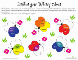 Tertiary Colors Tertiary Color Color Activities Color Worksheets