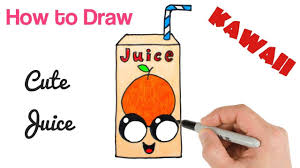 How To Draw Cute Juice Orange Drink Cute Kawaii Food Drawing Art Tut Cute Food Art Cute Drawings Food Drawing