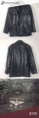 Reportage R G A Sz M Made In Italy Leather Jacket Leather Jacket Jackets Leather