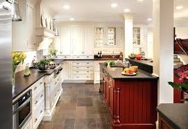 I Love The Overall Look Of This Kitchen Traditional Kitchen Design White Tile Kitchen Floor Kitchen Dining Room Combo