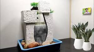 In fact, they can be made in any size or shape you desire. Diy Beautiful Indoor Tabletop Water Fountain Indoor Waterfall Fountain Youtube