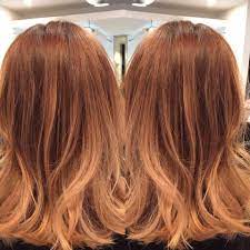balayage ombre kupfer copper olaplex diy haarfarbe frisuren haare balayage