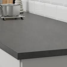 White kitchen worktops with gloss. Ikea Ekbacken Oak Novocom Top