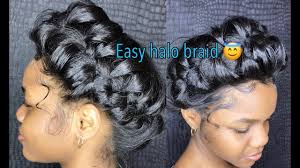 Follow our easy halo braid tutorial How To Do A Halo Crown Braid Youtube