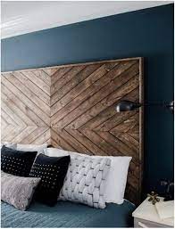 lits en palette tete de lit en bois sur mesure chevron tete de lit personnalisee lit en palette deco chambre parental
