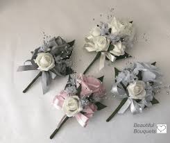 Each design is sweet and gentle with perfect accent colors. Artificial Buttonhole Ladies Pin On Wedding Corsage