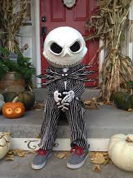Loving How My Little Guy S Jack Skellington Costume Turned Out The Mask Is All Pape Halloween Yard Decorations Diy Jack Skellington Costume Halloween Diy Yard