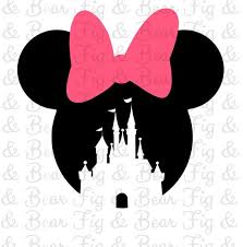 2 00 Disney Minnie Mouse Castle Shirt Iron On Transfer For Girls Personalized Free Please Read All Of The Foll Disney Silhouettes Disney Silhouette Disney Diy