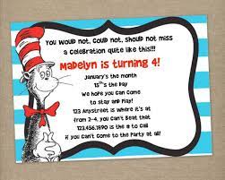 Custom Printable Dr Seuss Cat In The Hat Birthday Invitation Cat In The Hat Party Birthday Fun Cat Birthday