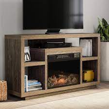 Electric fireplace 55 tv stand. Millwood Pines Emmi Tv Stand For Tvs Up To 55 With Fireplace Included Reviews Wayfair