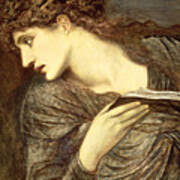 Study For The Head Of Nimue In The Beguiling Of Merlin, 1873 By Edward Coley  Burne Jones Painting by Edward Coley Burne Jones