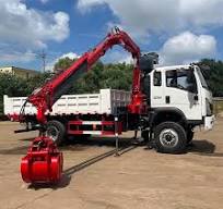 12 Ton Mobile Truck Crane with Drilling Rig and Grab Bucket