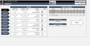 World Cup 2018 Excel Template