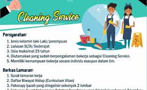 Info lowongan terbaru di pt. Lowongan Kerja Terbaru Cleaning Service Cute766