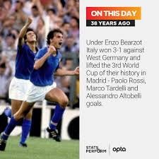 He represented his nation at a total of three fifa world cups (1978, 1982 and 1986), winning the 1982 edition of the tournament. Optapaolo On Twitter 38 Onthisday In 1982 Under Enzo Bearzot Italy Won 3 1 Against West Germany And Lifted The 3rd Worldcup Of Their History In Madrid Paolo Rossi Marco Tardelli