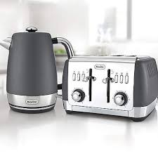 Breville Vtt764 Strata Collection Grey 4 Slice Toaster Dunelm Kettle And Toaster Set Kettle And Toaster Kettle