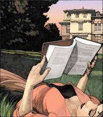 Chica leyemdo un libro wallpaper. Mujeres Leyendo