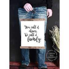 Maybe you would like to learn more about one of these? Wood Canvas Sign Wall Hanging Chaos We Call It Family Kitchen Wall Art 12x14 5 Inch Walmart Com Walmart Com