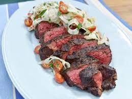 Sunny S Easy Grilled London Broil With Tomato And Fennel Salad Recipe Fennel Salad Grilled London Broil Food Network Recipes