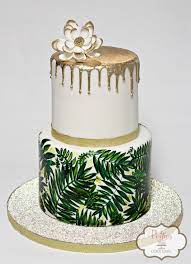Painted Palm Safari Shower Cake Safari Baby Shower Cake Shower Cakes Tropical Baby Shower