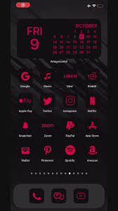 300 Ios 14 App Icons Red Black App Covers Custom Your Home Screen Video Video Ios Icon App Icon Design App Icon