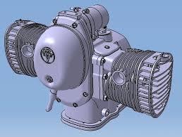 Motorcycle Engine K 750 M 72 Ussr A Copy Of A Bmw R71 3d Model Bmw R100 R90 R80 R75 R65 R60 R50 R65 Ural Motorcycle Motorcycle Engine Bmw Motorcycle