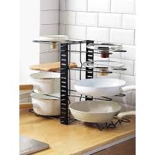 Use pan organizers both horizontally and vertically to maximize storage space in your kitchen cabinets. Cod 8 Layer Pan Organizer Pot Rack Lid Holder Shopee Philippines