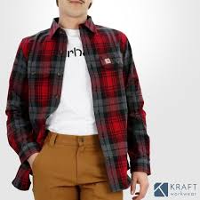 Choisissez aussi avec soin le tissu de votre chemise oxford ou pinpoint, fil à fil, en popeline, en flanelle, en coton, en velours ou en lin pour. Chemise Bucheron Flanelle Carhartt Kraft Workwear