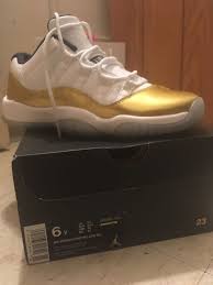 Gold Black White Jordan 11 Air Jordan Retro 11 Low Gold Ceremony Size 6y Grade School Fashion Clothing Shoes Accessories Kidsclothin Air Jordans Retro Jordan Retro 11 Low Boys Shoes