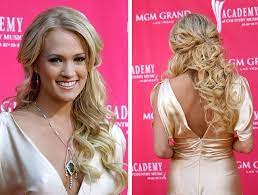 Now you have loads of choice she have given you to take on. Carrie Underwood Half Up Half Down Hairstyles 2012 Popular Haircuts Formal Hairstyles For Long Hair Hair Styles Prom Hairstyles For Long Hair