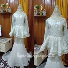 Kami bersedia menjahit pakaian pengantin untuk hari bahagia anda. Baju Pengantin Peplum Glitter Organza Shopee Malaysia