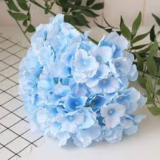Free shipping on orders over $100! Buy Jasion Artificial Flowers Hydrangeas Flowers 5 Big Heads Silk Bouquet For Home Office Party Wedding Bridal Decoration Light Blue Online In Indonesia B07f1s3nfq