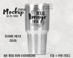 30 Oz Stainless Steel Tumbler Mockup Add Your Own Image And Etsy Stainless Steel Tumblers Tumbler Stainless Steel Rings