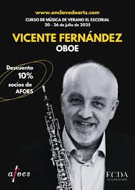 Estimada socia, estimado socio: Compartimos con vosotros la información del  CURSO DE OBOE y FAGOT, que se celebrará en El Escorial (Madrid) y que tiene  un 10% de descuento para los socios