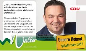 Wir gratulieren Roland Weimer ganz herzlich zur Wahl zum neuen  Fraktionsvorsitzenden der CDU im Verbandsgemeinderat Wallmerod. In geheimer  Abstimmung erhielt er 12 von 12 Stimmen. Wir wünschen unserem neuen  Fraktionschef alles Gute,