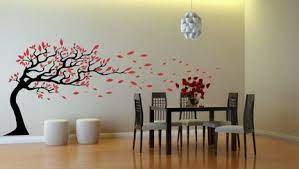With an open layout design where the dining room merges with the kitchen, it's easy to create a timeless look that combines the essence of both rooms effortlessly. Nature Wall Stickers In Dining Room Home Wall Painting Wall Decor Tree Wall Decal