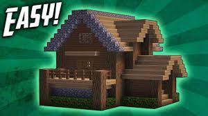 Minecraft How To Build A Survival Starter House Tutorial 4 Minecraft Blueprints Minecraft Houses Xbox Easy Minecraft Houses