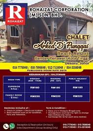 Chalet Arked D Punggai Beach Resort Home Facebook