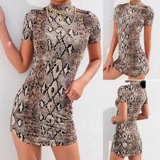 Fond d\'écran nanas en robes courtes moulantes. Robe Courte Femmes Mode Feminine Col Roule A Manches Courtes Serpent Imprime Leopard Robe Moulante Mini Gris Gris Cdiscount Pret A Porter