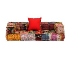 Retrouvez +8 gammes de canapés, fauteuils et clic clac. Vidaxl 2 Sitzer Modulares Sofa Mit Armlehnen Stoff Patchwork Modulares Sofa Sitzgruppe Sofa